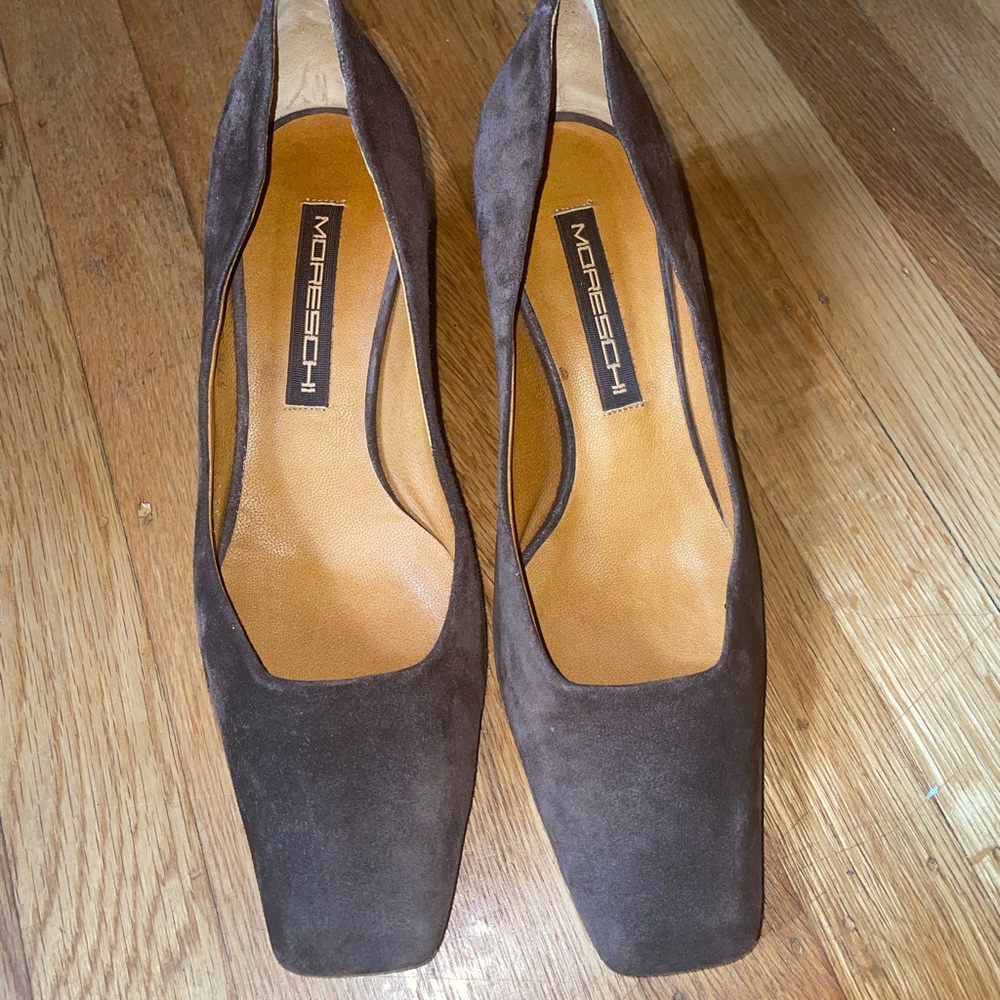 Moreschi suede pumps